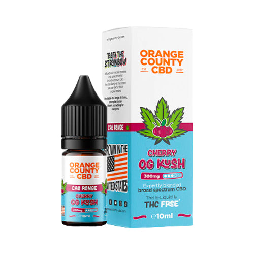 thc vape juice 10ml uk Orange County Cherry OG Kush CBD E-Liquid 300mg 10ml