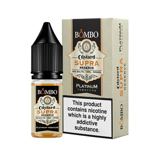 Bombo Platinum Tobaccos Custard Supra Reserve Nic Salt