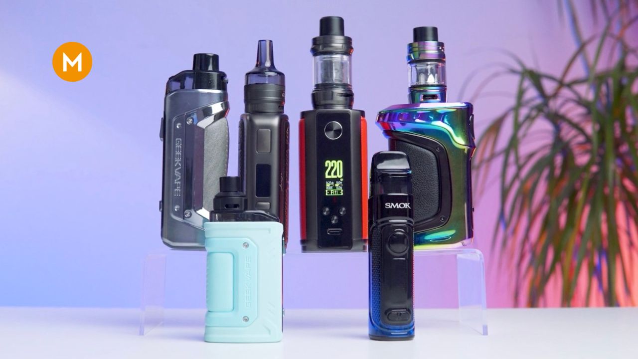 Photo showing all the best subohm vapes in 2024, as reviewed by MIST UK vape