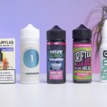 Photo of all the best cheap eliquids on a table