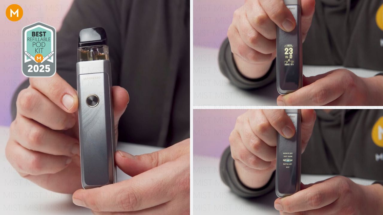 Photo collage showing the Vaporesso XROS Pro 2