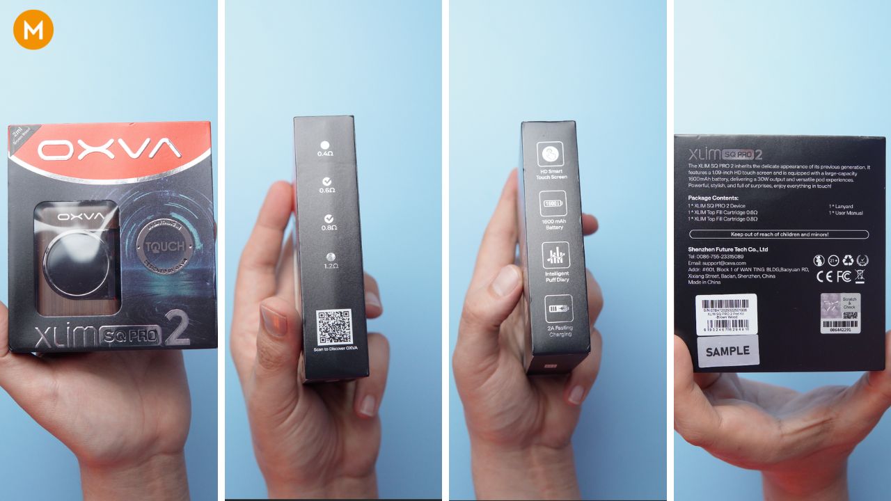 Photo showing the packaging of the XLIM SQ PRO 2