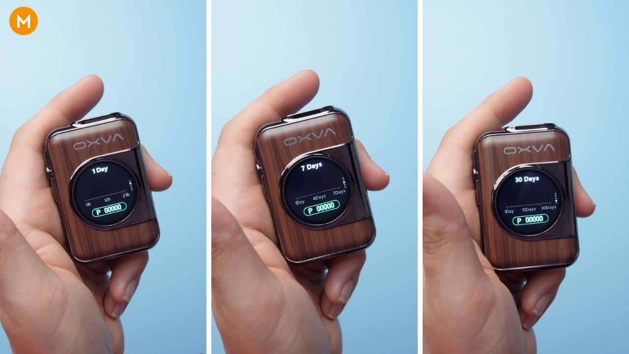 Photo collage showing XLIM SQ PRO 2's puff count