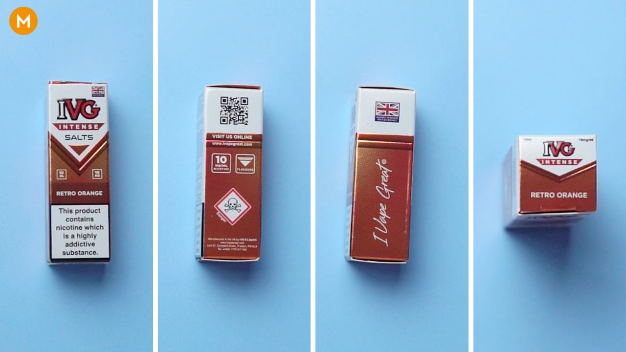 Photo showing the packaging of the IVG Intense Salts