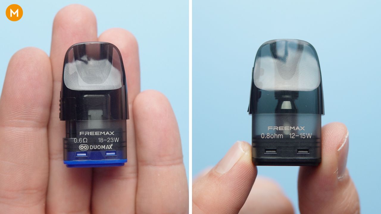 Photo showing the new DuoMax pods for FreeMax Rexa range