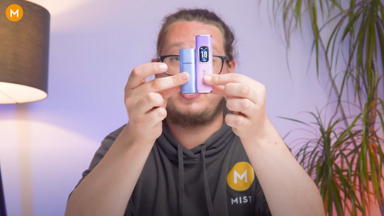 Aiden holding an Argus G3 and Argus G3 mini