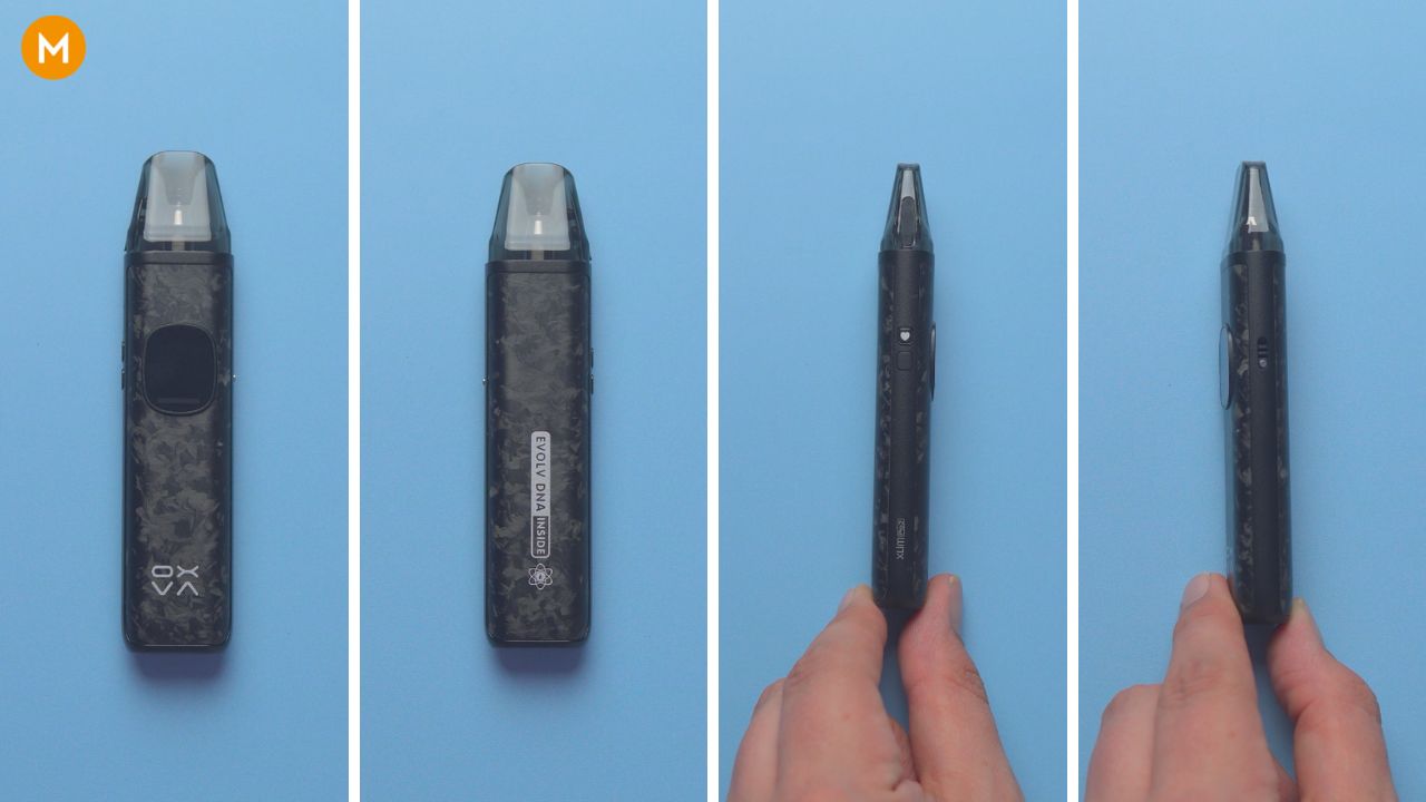 Photo collage showing the pod and mod of the XLIM Pro 2 DNA made by OXVA