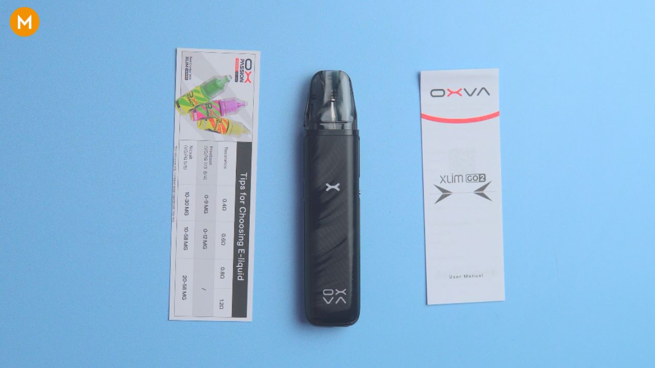 Inclusions or contents of the XLIM Go 2 by OXVA