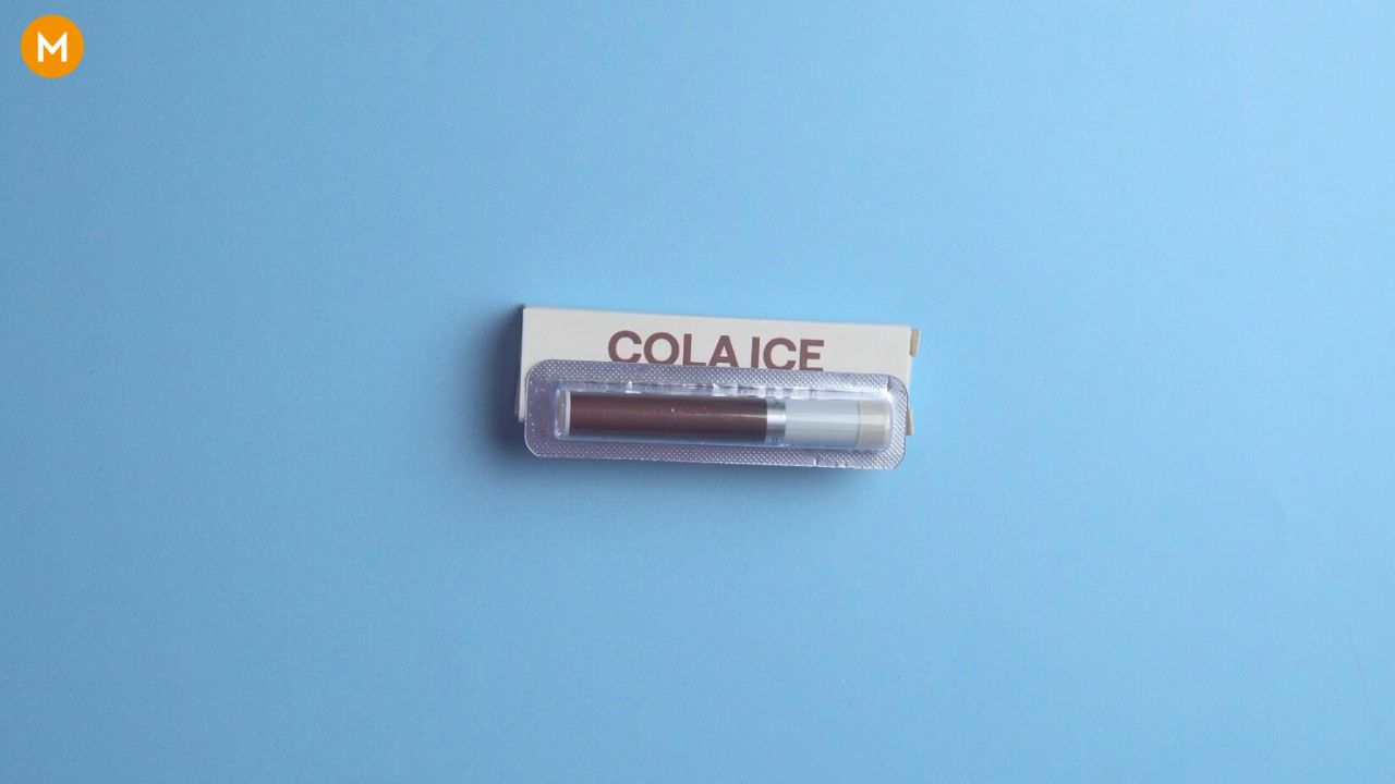 Photo collage showing the cola ice cartridge for the Slimstick