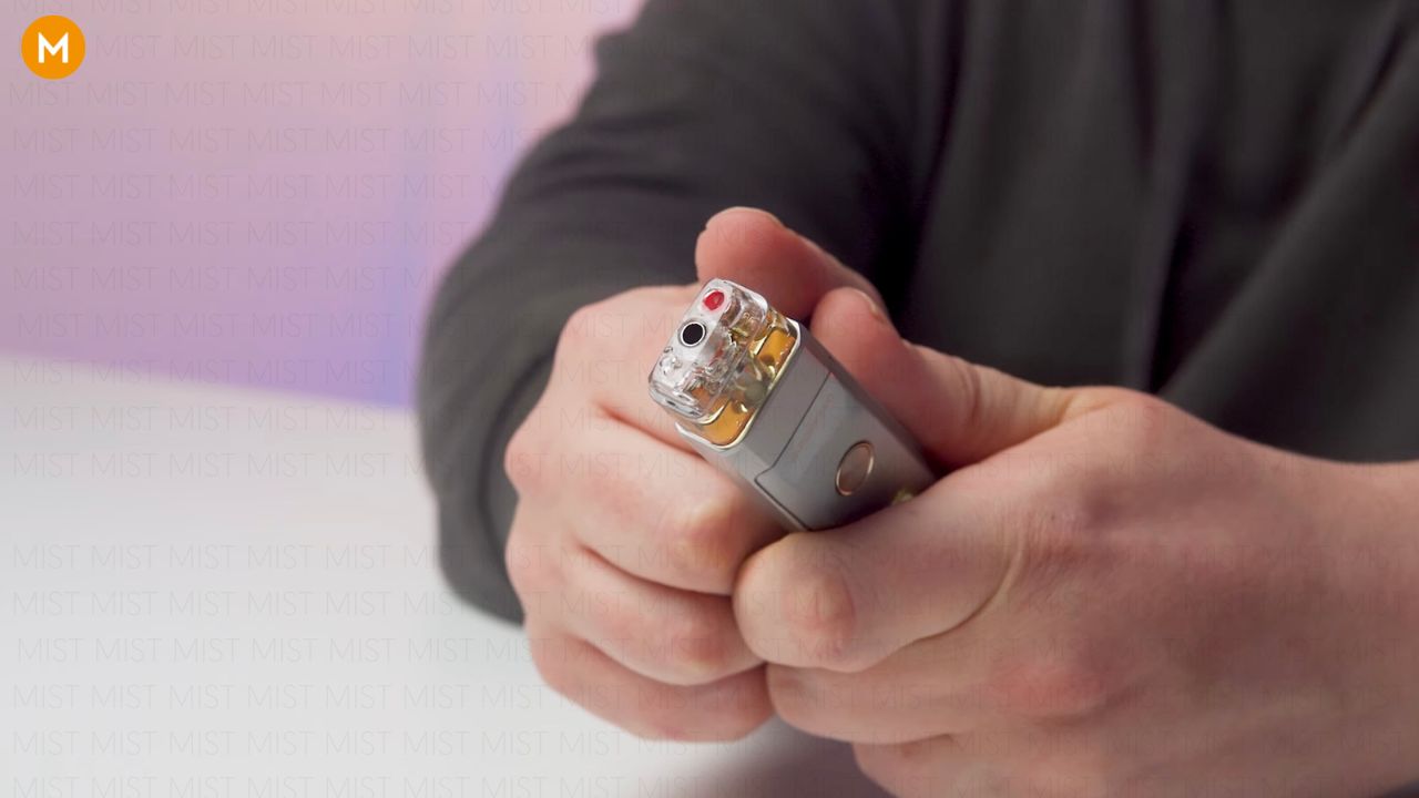 Photo showing how to access the refill port of the XROS Pro 2