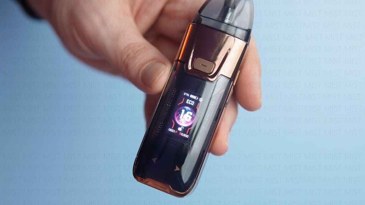 Photo showing the Eco Mode of the Vaporesso LUXE XR MAX 2
