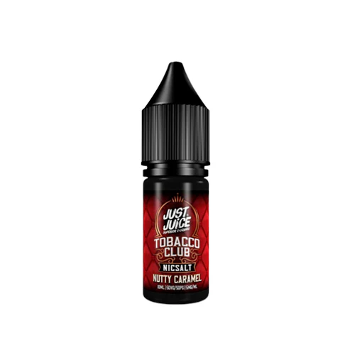 Photo showing a bottle of Just Juice Tobacco Club Nutty Caramel