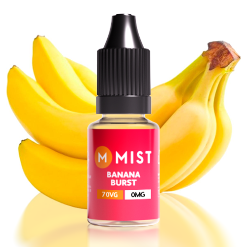 Banana Burst E Liquid 10ml — 30PG/70VG (Extra Vapour) / NONE 0mg