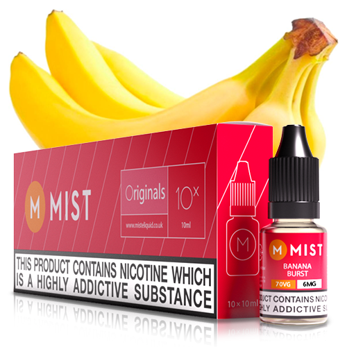 Banana Burst E Liquid (10x10ml) — 30PG/70VG (Extra Vapour) / LOW 6mg