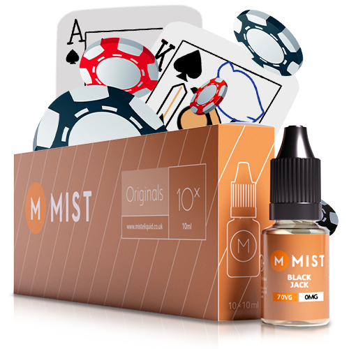 Black Jack E Liquid (10x10ml) — 30PG/70VG (Extra Vapour) / NONE 0mg