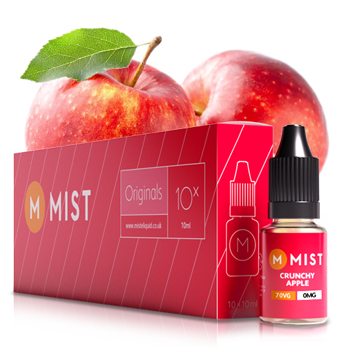 Crunchy Apple E Liquid (10x10ml) — 30PG/70VG (Extra Vapour) / NONE 0mg