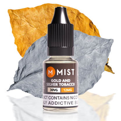 Gold &amp; Silver Tobacco E Liquid 10ml