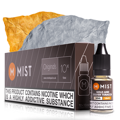 Gold and Silver Tobacco E Liquid (10x10ml)