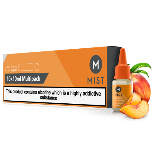 Juicy Peach Vape Juice (10x10ml) — 30PG/70VG (Extra Vapour) / NONE 0mg