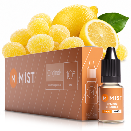 Lemon Sherbet E Liquid (10x10ml) — 30PG/70VG (Extra Vapour) / NONE 0mg