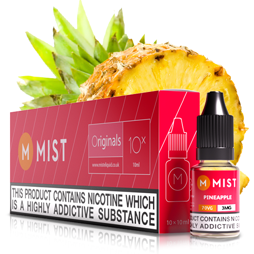 Pineapple Vape Juice (10x10ml) — 30PG/70VG (Extra Vapour) / X.LOW 3mg