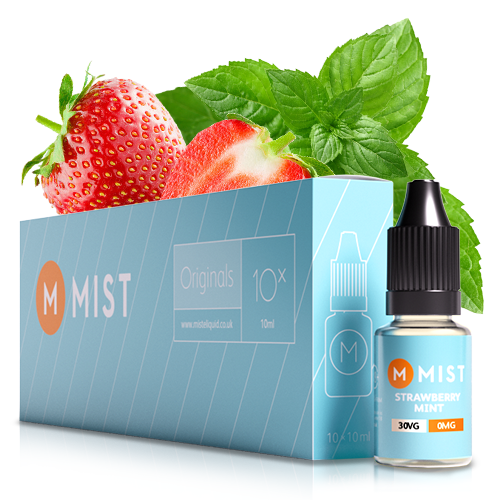 Strawberry Mint E Liquid (10x10ml) — 70PG/30VG (Standard) / NONE 0mg