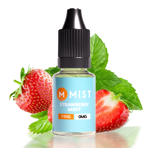 Strawberry Mint E Liquid 10ml — 30PG/70VG (Extra Vapour) / NONE 0mg