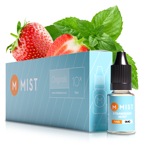 Strawberry Mint E Liquid (10x10ml) — 30PG/70VG (Extra Vapour) / NONE 0mg