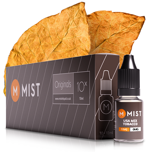 USA Mix Tobacco E Liquid (10x10ml) — 30PG/70VG (Extra Vapour) / NONE 0mg