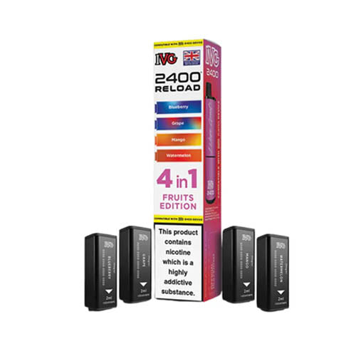 IVG 2400 Reload Multi Flavour Edition Prefilled Pods X4 — Fruits Edition