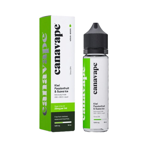 Canavape - Kiwi Passionfruit &amp; Guava Ice - CBD 1250mg 50ml