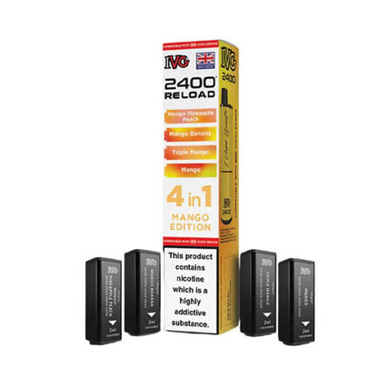 IVG 2400 Reload Multi Flavour Edition Prefilled Pods X4