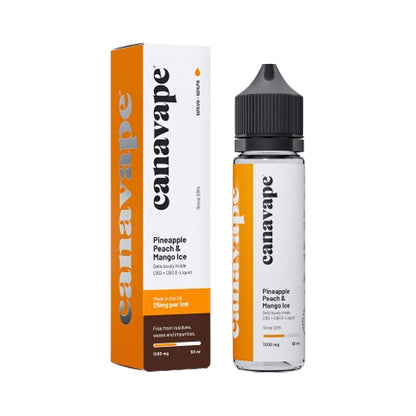 Canavape - Pineapple Peach &amp; Mango - CBD 1250mg 50ml