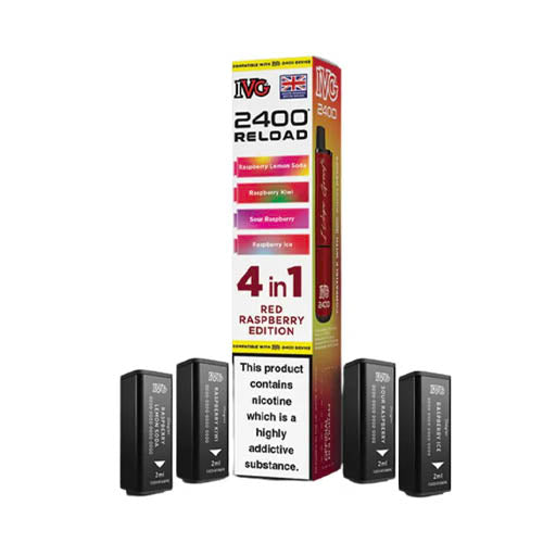 IVG 2400 Reload Multi Flavour Edition Prefilled Pods X4 — Red Raspberry Edition