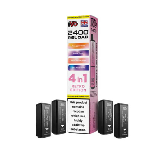 IVG 2400 Reload Multi Flavour Edition Prefilled Pods X4 — Retro Edition