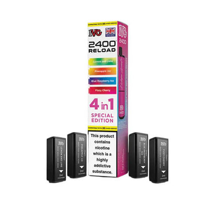 IVG 2400 Reload Multi Flavour Edition Prefilled Pods X4