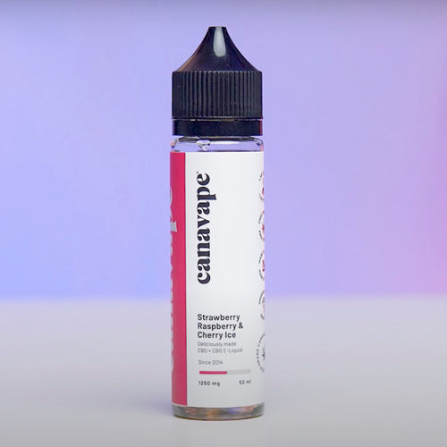 Canavape - Strawberry Raspberry &amp; Cherry Ice - CBD 1250mg 50ml