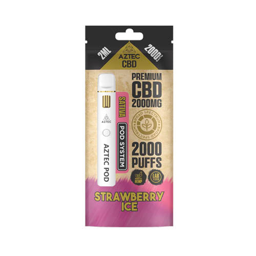 Aztec CBD 2000mg Pod Kit | 350mAh Battery & CO2 Extract Aztec CBD 2000mg Pod Kit | 350mAh Battery & CO2 Extract